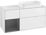 Villeroy & Boch Waschbeckenunterschrank Finion F271GKGF, Eckig, Glossy White...