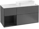 Villeroy & Boch Waschbeckenunterschrank Finion F27, Anthracite Matt Lacquer,