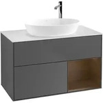 Villeroy & Boch Waschbeckenunterschrank Finion F90, Anthracite Matt Lacquer,