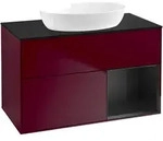 Villeroy & Boch Waschbeckenunterschrank Finion FA2, Peony Matt Lacquer / Black...