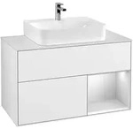 Villeroy & Boch Waschbeckenunterschrank Finion F12, Glossy White Lacquer,