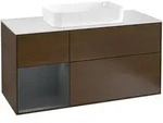 Villeroy & Boch Waschbeckenunterschrank Finion F29, Eckig Walnut Veneer,...