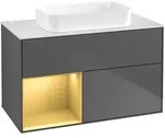 Villeroy & Boch Waschbeckenunterschrank Finion F65, Anthracite Matt Lacquer /...