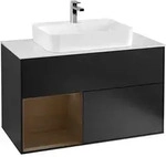 Villeroy & Boch Waschbeckenunterschrank Finion F36, 1000x603x501 mm, Black Matt
