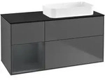 Villeroy & Boch Waschbeckenunterschrank Finion F68, Anthracite Matt Lacquer,