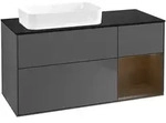 Villeroy & Boch Waschbeckenunterschrank Finion F69, Anthracite Matt Lacquer,