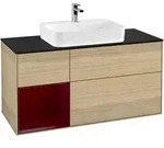 Villeroy & Boch Waschbeckenunterschrank Finion F41, Eckig Oak Veneer,...