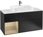 Villeroy & Boch Waschbeckenunterschrank Finion F41, Eckig, Black Matt Lacquer /...