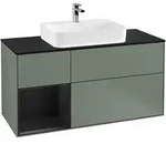 Villeroy & Boch Waschbeckenunterschrank Finion F41, Olive Matt Lacquer,
