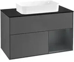 Villeroy & Boch Waschbeckenunterschrank Finion F66, Anthracite Matt Lacquer,