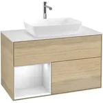 Villeroy & Boch Waschbeckenunterschrank Finion F771MTPC, Eckig Oak Veneer,