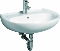 Geberit 223065080, Geberit Wandwaschtisch "Renova", mit &Uuml;berlauf, Hahnlochposition
