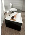 Hoesch Badewanne &bdquo;Thasos&ldquo; trapez 150 &times; 100 cm, links in Wei&szlig;