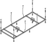 Hoesch Untergestell f&uuml;r Badewanne 178,5 &times; 88,5 cm