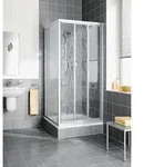 Kermi Duscht&uuml;r Gleitt&uuml;r 3-teilig &bdquo;NOVA 2000&ldquo; 185 cm Glas Kerolan Fontana,