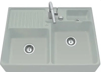 Villeroy & Boch 632392KD, Villeroy & Boch Sp&uuml;lstein Doppelbecken 632392, 895 x 220 x