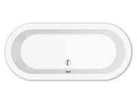 repaBAD Badewanne „Livorno Oval“ oval 180 × 80 cm, Mittelablauf in Weiß