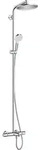 Hansgrohe Crometta S Showerpipe 240 mit Thermostat - Chrom, 350 mm Brausearml&auml;nge,