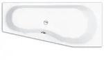 repaBAD Badewanne &bdquo;Tika&ldquo; trapez 1700 &times; 750 mm, Mittelablauf, links in Wei&szlig;