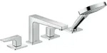 Hansgrohe Metropol 4-Loch Wannenrandarmatur mit Hebelgriffen f&uuml;r Secuflex, Chrom