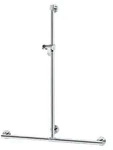 KEUCO Plan Care Duschhandlauf mit Brausestange 682&frasl;1263 mm verchromt