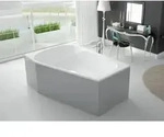 Hoesch Badewanne &bdquo;Spectra&ldquo; trapez 180 &times; 120 cm, links in Wei&szlig;