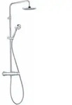 Kludi LOGO NEO Thermostat Dual Shower System, chrom, Kopfbrause 200 mm, Wandmontage