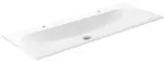 KEUCO X-Line Keramik-Doppelwaschtisch mit 2 x 1-Loch Bohrung 1208 x 17 x 494 mm wei&szlig;