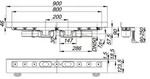 Duschrinne CeraLine Plan W Duo 800 mm, DN 50
