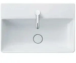 Wandwaschtisch Compact &bdquo;DuraSquare&ldquo;, ohne &Uuml;berlauf, Hahnlochposition mittig