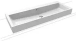 Kaldewei PURO Aufsatzwaschtisch, alpinwei&szlig;, 1.200 x 460 mm, Randh&ouml;he 120 mm, mit
