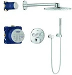 Duschsystem Unterputz SmartControl 34709, Unterputzmischer mit 3 Absperrventilen,