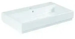 Waschtisch Cube Keramik 39469_H, wandh&auml;ngend, 800 x 490 mm, 1 Hahnloch, 2 weitere