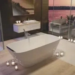 Hoesch Badewanne &bdquo;Lasenia&ldquo; freistehend oval 150 &times; 70 cm in Wei&szlig;