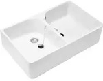 Villeroy & Boch O.novo 633200 Doppelsp&uuml;lbecken 220x895mm Rechteck Wei&szlig; Alpin