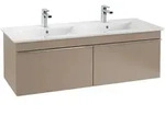 Villeroy & Boch Venticello Schrank-Doppelwaschtisch 1300x500mm Rechteck Wei&szlig; Alpin
