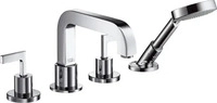 Hansgrohe 39446000, Hansgrohe AXOR Citterio 4-Loch Wannenrandarmatur mit Hebelgriffen