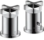 Hansgrohe AXOR Citterio 2-Loch Wannenrandarmatur mit Thermostat und Kreuzgriffen,