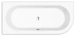 repaBAD Badewanne &bdquo;Livorno Oval&ldquo; vorwand oval 1800 &times; 800 mm, Mittelablauf,