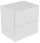 edition 11 sideboard mit 2 ausz&uuml;gen 700 x 700 x 535 mm wei&szlig;/wei&szlig;