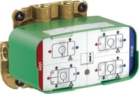 Hansgrohe 45710180, Hansgrohe AXOR One Thermostatmodul Unterputz, Grundk&ouml;rper f&uuml;r 4