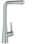 Einhand-Sp&uuml;ltischbatterie Zedra 32553_2, Einlochmontage, herausziehbare Dual