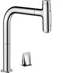 Hansgrohe Metris Select M71 2-Loch Einhebel-K&uuml;chenmischer mit Ausziehbrause, Chrom,