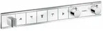 Hansgrohe RainSelect Thermostat Unterputz, 5 Verbraucher, wei&szlig;/chrom, mit