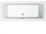 repaBAD Badewanne &bdquo;Abano&ldquo; rechteck 1800 &times; 800 mm, Mittelablauf in Wei&szlig;