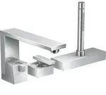 Hansgrohe AXOR Edge 3-Loch Einhebel-Wannenrandmischer - Diamantschliff, Chrom