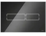 lux Mini WC-Bet&auml;tigungsplatte, Glas schwarz gl&auml;nzend