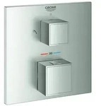 Thermostat-Brausebatterie Grohtherm Cube 24154, mit integrierter 2-Wege-Umstellung,