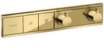 Hansgrohe RainSelect Thermostat Unterputz f&uuml;r 2 Verbraucher, Polished Gold Optic