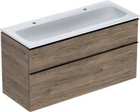 Geberit 502334JR1, Geberit iCon Set M&ouml;belwaschtisch schmaler Rand, Nussbaum hickory,